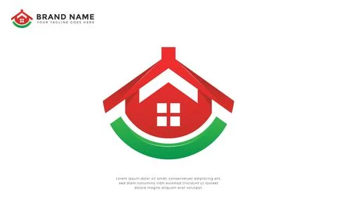 Watermelon home logo Stock Illustration