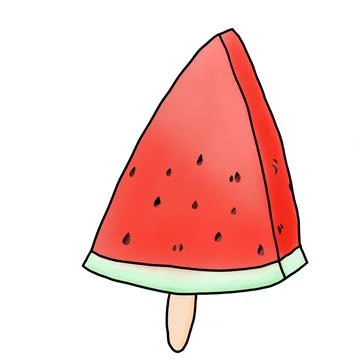 Watermelon ice cream Illustrazione stock