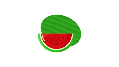 Watermelon icon animation for motion graphics. Foods and Drinks Icons Stock Footage 148047863