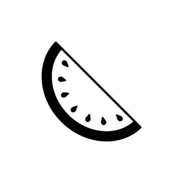 Watermelon icon element of fruit icon for mobile concept and web apps. Thin l Stock Illustration