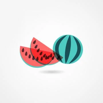 Watermelon icon Stock Illustration