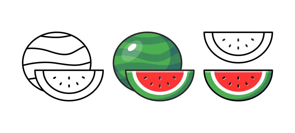 Watermelon icon Stock Illustration
