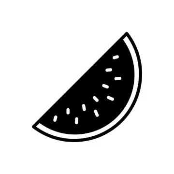 Watermelon icon simple flat vector illustration Stock Illustration