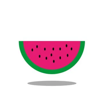 Watermelon Icon Single Stock Illustration