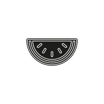 Watermelon icon, vector fruit illustration, fresh watermelon slice Stock Illustration