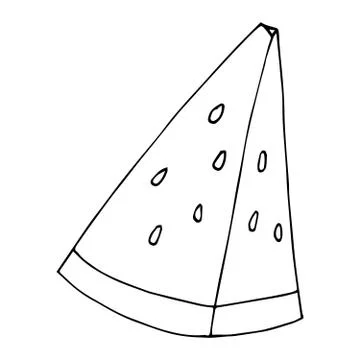 Watermelon icon. Vector illustration of a watermelon.  Hand drawn watermelon. Stock Illustration