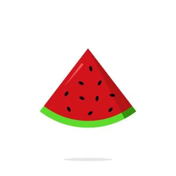 Watermelon icon vector, watermelon slices illustration isolated on white back Stock Illustration