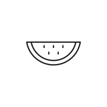 Watermelon icon vector on white background Stock Illustration
