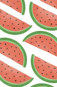 Watermelon Illustration Pattern Stock Illustration
