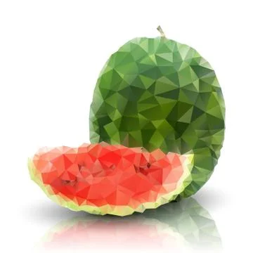 Watermelon isolated, triangle design vector illustration Stock Illustration
