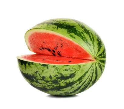 Watermelon isolated on the white background Stock Photos