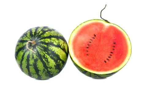 Watermelon isolated on white background Stock Photos