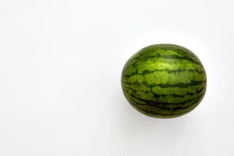 Watermelon isolated in white background viewed from above Stock Photos