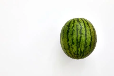 Watermelon isolated in white background viewed from above Stock Photos