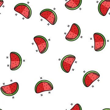 Watermelon jelly candy gummy vector seamless pattern Stock Illustration