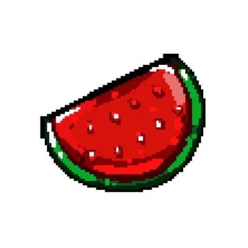 Watermelon jelly candy pixel art vector illustration Stock Illustration