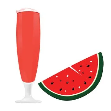 Watermelon juice Stock Illustration