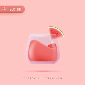 Watermelon Juice Stock Illustration