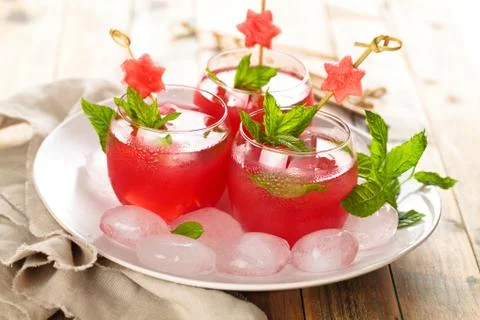 Watermelon juice. Stock Photos