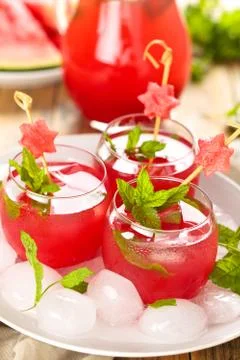 Watermelon juice. Stock Photos