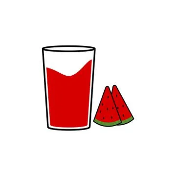Watermelon juice vector design template illustration Stock Illustration