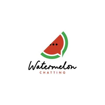 Watermelon Logo Design Concept Vector Stock Illustration