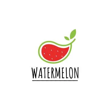 Watermelon Logo Design Concept Vector Stock Illustration