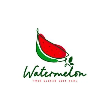 Watermelon Logo Design Concept Vector Stock Illustration