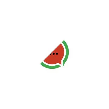 Watermelon Logo Design Concept Vector Stock Illustration