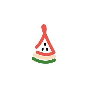 Watermelon Logo Design Concept Vector Stock Illustration