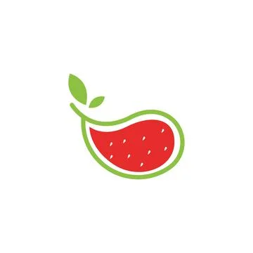 Watermelon Logo Design Concept Vector Stock Illustration