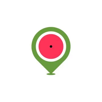 Watermelon Logo Design Concept Vector Stock Illustration