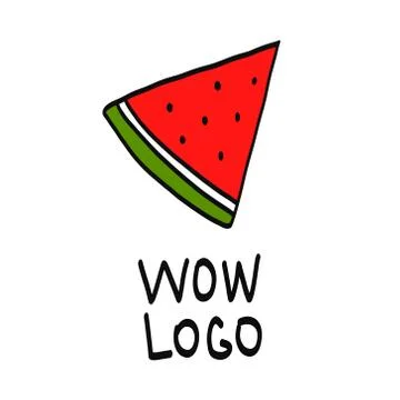 Watermelon logo illustration Stock Illustration