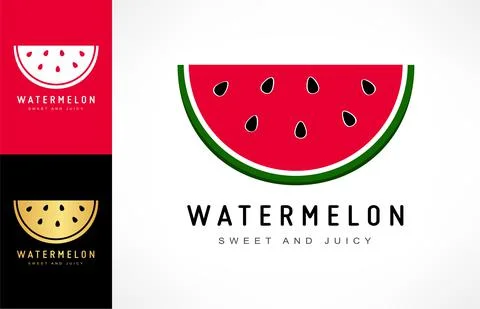Watermelon logo vector berry design Stock Illustration