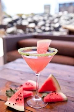Watermelon martini Stock Photos
