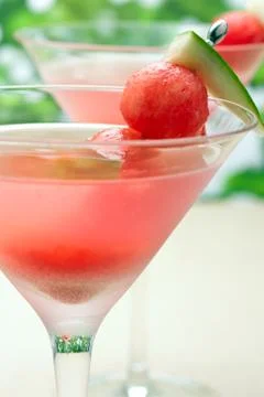 Watermelon martini Stock Photos