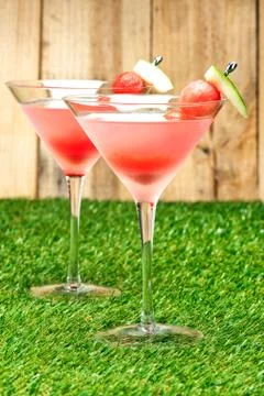 Watermelon martini Stock Photos