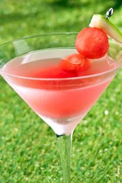 Watermelon martini Stock Photos