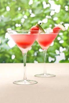 Watermelon martini Stock Photos