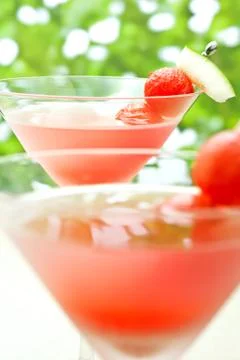 Watermelon martini Stock Photos