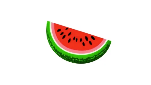 Watermelon model on a white background Stock Footage 283352732