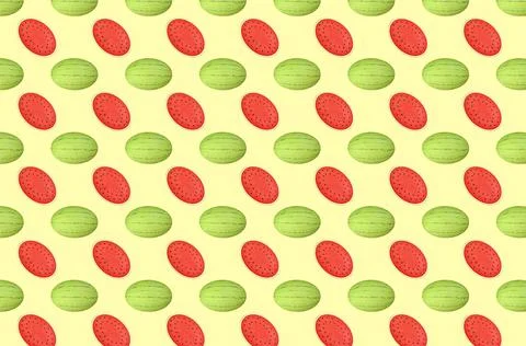 Watermelon pattern design. Great for fabric, textile, wrapping paper. 3d-rend 库存插图
