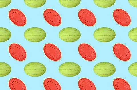 Watermelon pattern design. Great for fabric, textile, wrapping paper. 3d-rend Иллюстрация