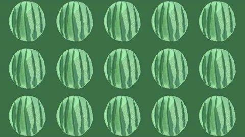Watermelon pattern, ideal footage for themes such as cooking, healthy life Stock Footage 132948619