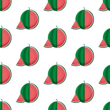 Watermelon. Pattern. Vector. Stock Illustration