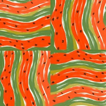 Watermelon pattern, watermelon stripes, abstract watermelon, watermelon backgrou Stock Illustration