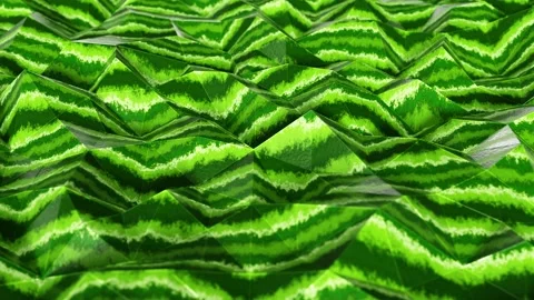 Watermelon peel polygonal pattern rendered in UHD as motion background Stock Footage 265868552