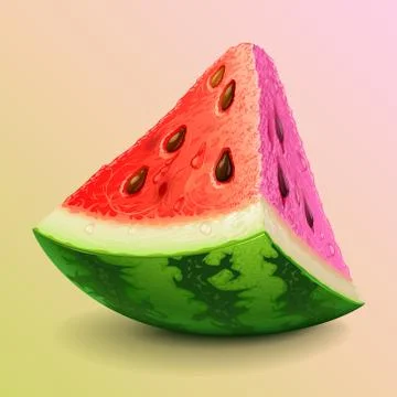Watermelon piece Stock Illustration