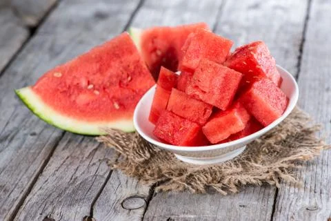 Watermelon pieces Stock Photos