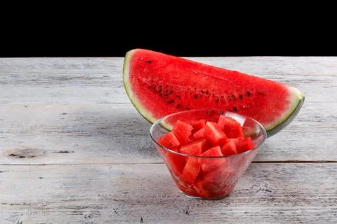Watermelon pieces Foto stock